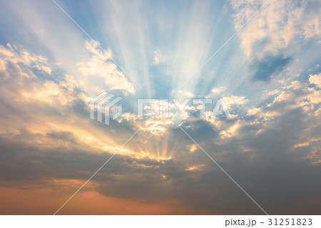 Mostly cloudy evening light sunset light Mostly cloudy evening light sunset light 31251823