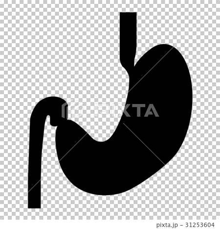 胃のシルエットのイラスト素材