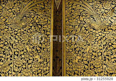 Gild Lacquer Art of Classic Thai Traditional Art. Gild Lacquer Art of Classic Thai Traditional Art. 31255020