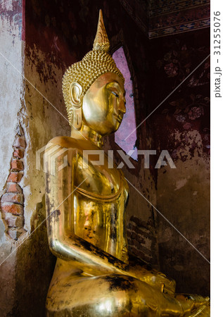 Gild Buddha Statue at Wat Suthat Temple's Veranda. 31255076