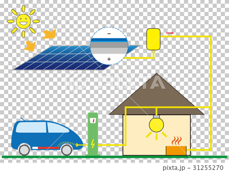 太陽光発電のイラスト素材 31255270 Pixta