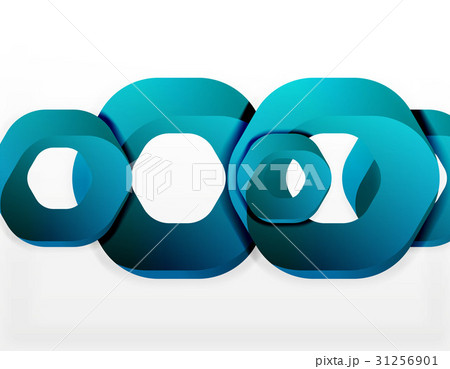 Geometric abstract background, cut chain shapes or 31256901