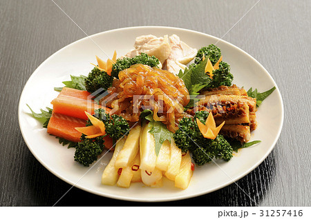 中華コース料理 前菜の写真素材