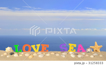 Love sea letters on a beach sand 31258333