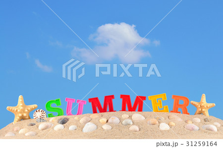 Summer letters on a beach sand Summer letters on a beach sand 31259164