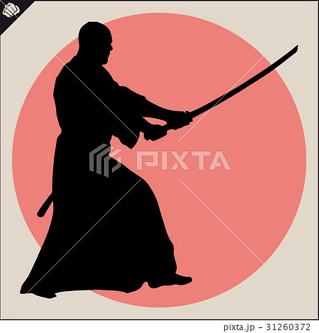 Martial arts. Karate fighter silhouette scene. Martial arts. Karate fighter silhouette scene. 31260372