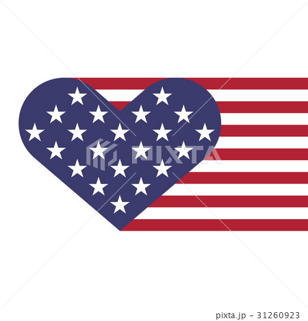 USA flag hearts shape 31260923