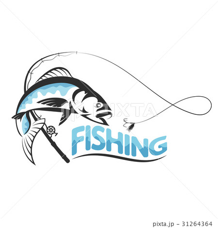 Fish jumping for bait silhouette 31264364