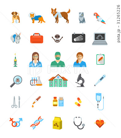 Vet clinic services vector icons 31265226