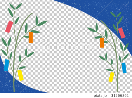 笹と星空の七夕フレーム 31266861