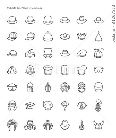 Headwear icon set Headwear icon set 31267553