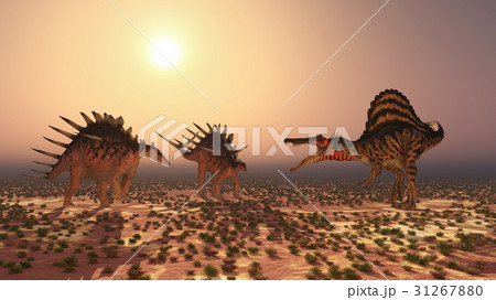 Spinosaurus attacks Kentrosaurus 31267880