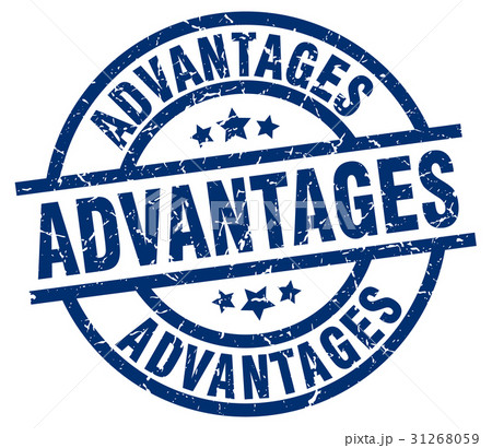 advantages blue round grunge stamp 31268059