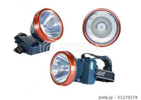 LED Headlamp isolated. 31270278