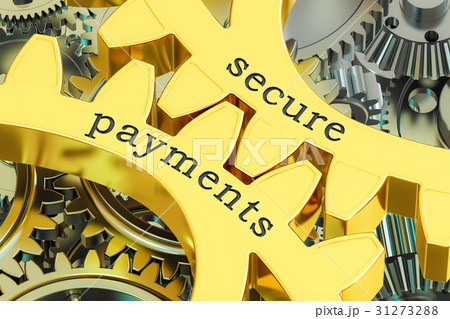 secure payments concept on the gearwheels secure payments concept on the gearwheels 31273288