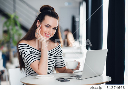 Adult attractive businesswoman is working on her 31274668