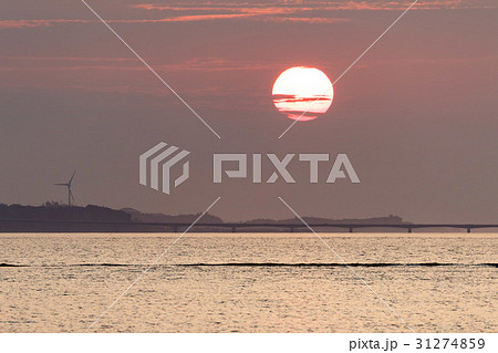 沖縄　大宜味村からの眺め　古宇利大橋 31274859