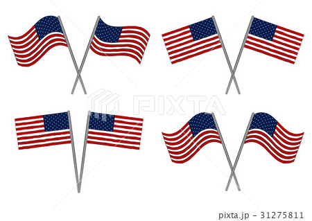 Set of two USA flags Set of two USA flags 31275811