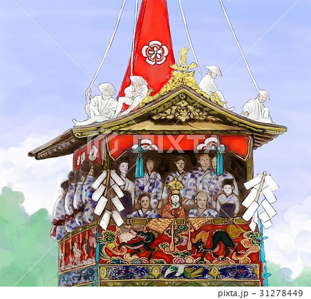 京都 祇園祭長刀鉾のイラスト素材