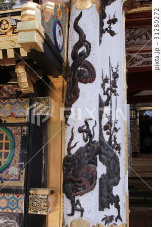 日光東照宮　唐門　龍の彫刻 31280272