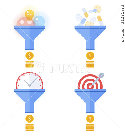 Funnel flow converts targeting, ideas to money Funnel flow converts targeting, ideas to money 31281533