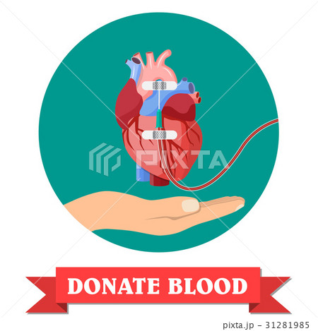 Hand of donor with heart. Hand of donor with heart. 31281985