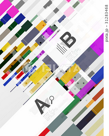 Colorful lines, rectangles and stripes with option 31283468