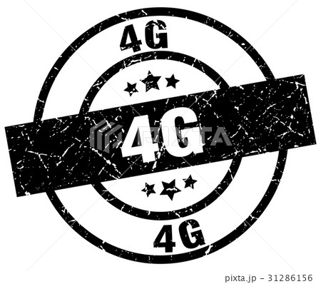 4g round grunge black stamp 31286156