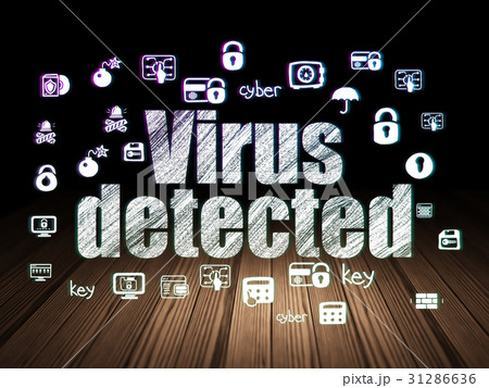 Security concept: Virus Detected in grunge dark Security concept: Virus Detected in grunge dark 31286636