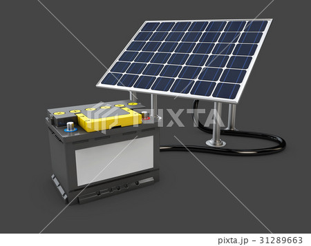Solar battery on a white background, 3d 31289663