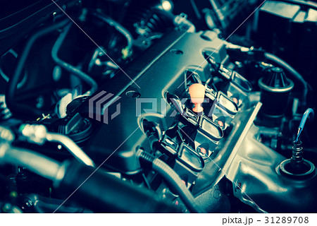 Powerful engine of a car. Internal design engine Powerful engine of a car. Internal design engine 31289708