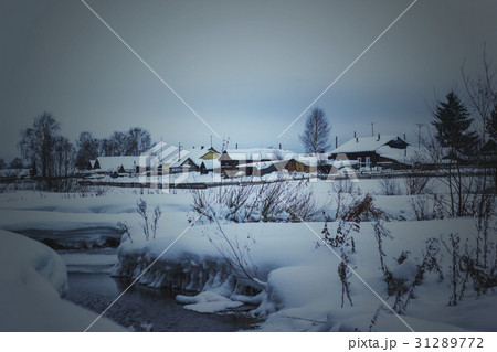 winter in russian village 31289772