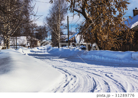 winter in russian village winter in russian village 31289776