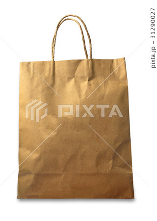 Brown paper bag on white background 31290027