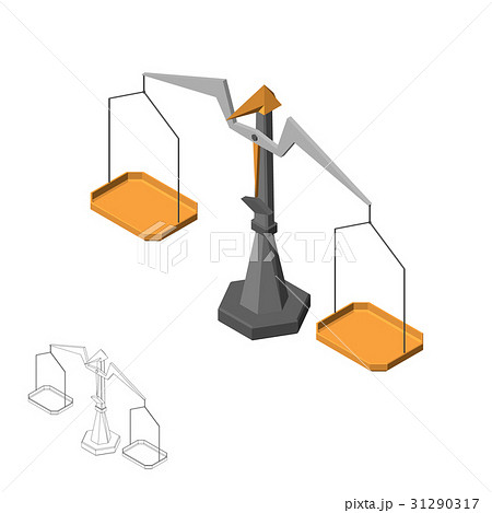 Scales in form of abstract bird. Isolated on white 31290317