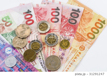 hong kong banknotes isolated on white hong kong banknotes isolated on white 31291247
