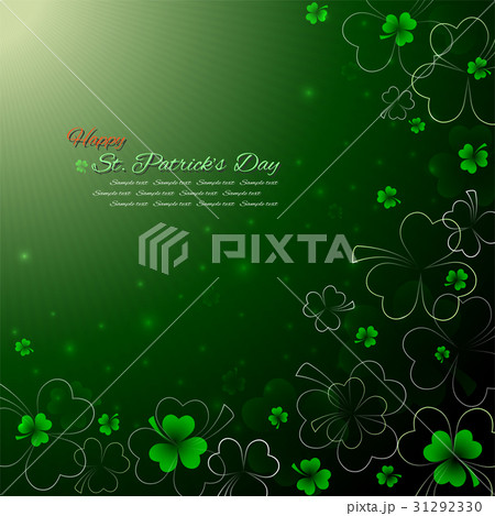 St. Patrick's Day background,Green shamrock  31292330