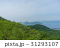 view from above mountain:sea,hill,volcano far away 31293107