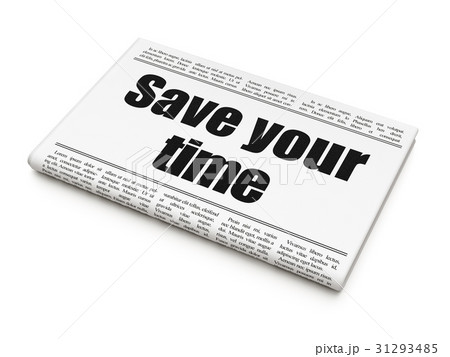Timeline concept: newspaper headline Save Your 31293485