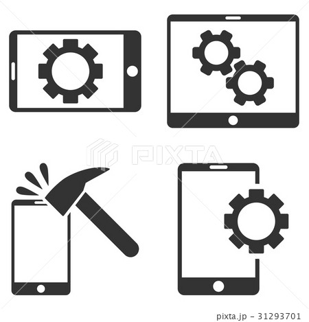 Mobile Options Vector Flat Icon Set 31293701