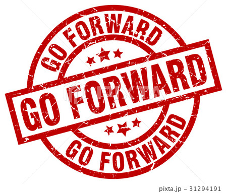go forward round red grunge stamp 31294191