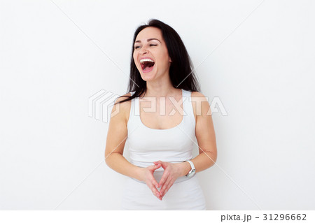 Happy woman Laughing. Closeup portrait woman Happy woman Laughing. Closeup portrait woman 31296662
