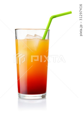 Glass of Tequila Sunrise cocktail Glass of Tequila Sunrise cocktail 31297416
