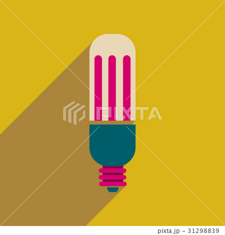Flat web icon with long shadow eco light bulb Flat web icon with long shadow eco light bulb 31298839