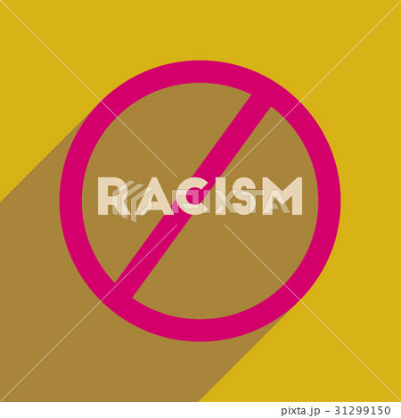 Flat web icon with long shadow racism fight Flat web icon with long shadow racism fight 31299150