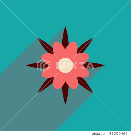 flat icon with long shadow flower silhouette flat icon with long shadow flower silhouette 31299465