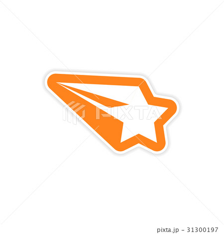 paper sticker on white background Christmas star paper sticker on white background Christmas star 31300197