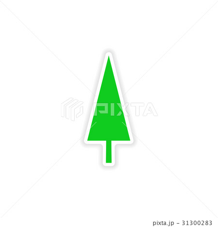 icon sticker realistic design on paper tree icon sticker realistic design on paper tree 31300283