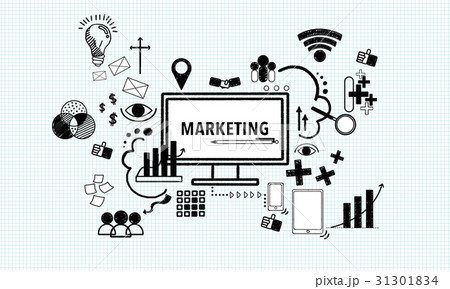 Business Marketing Icons Graphic Sketch Doodle Concept 31301834