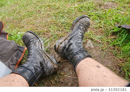 Worn Muddy Boots 31302181